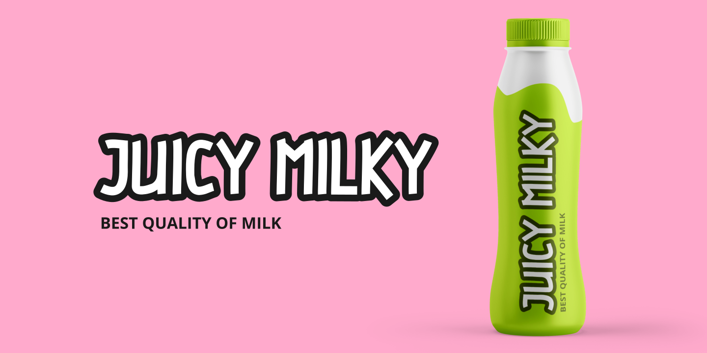 Ejemplo de fuente Juicy Milky #4